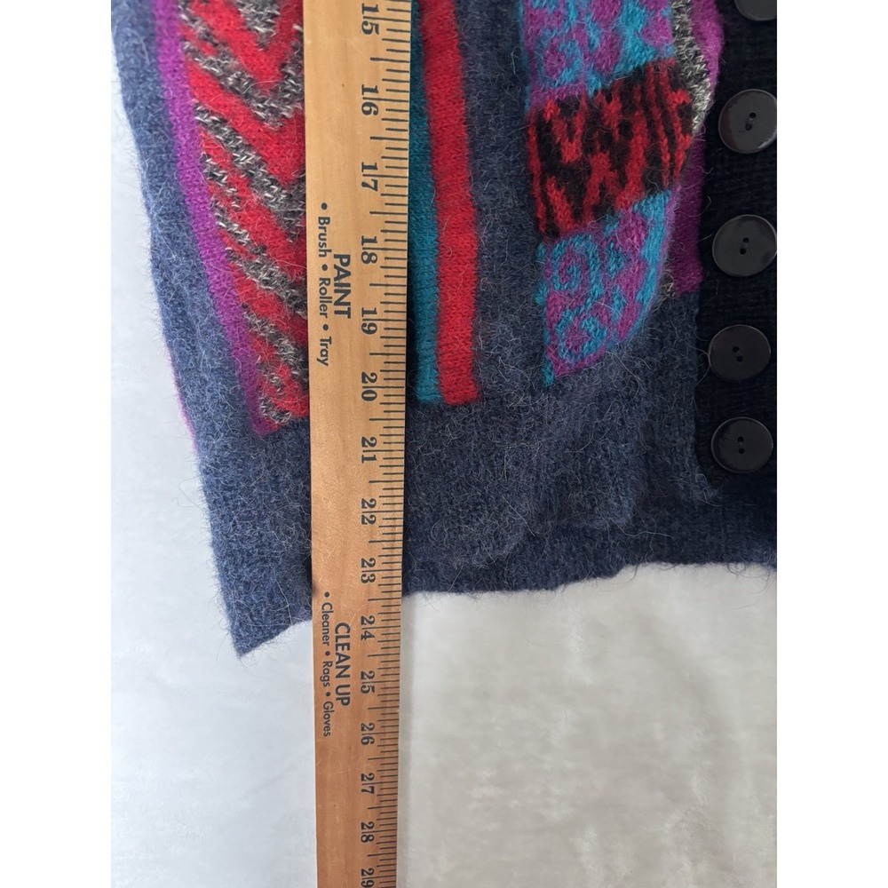 The Peruvian Connection 100% Alpaca Cardigan Sweater Women's M Handmade Bolivia - Picture 6 of 7